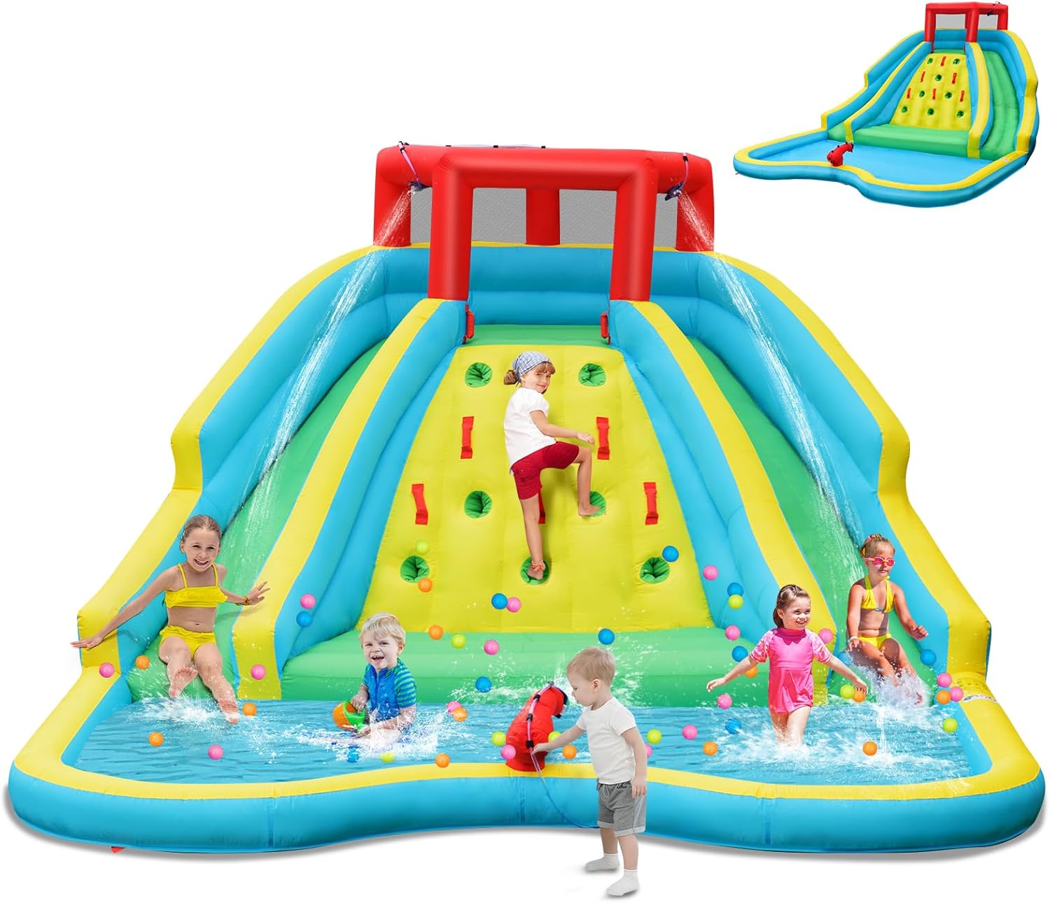 Kids Outdoor Climbing - Escorregador Inflável Gigante para Crianças, Parque