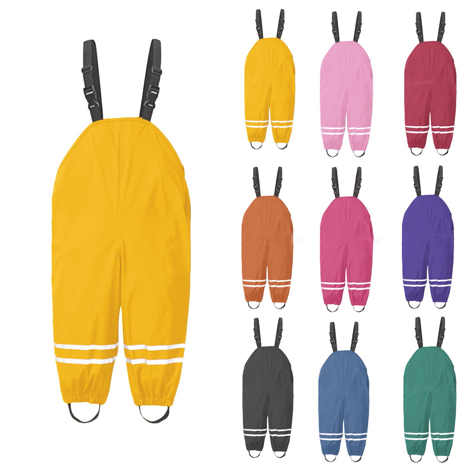 Kids Outdoor Jumpsuit - 1-8y calças de chuva da criança
