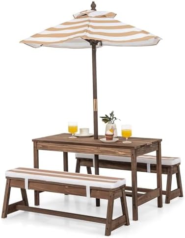 Kids Outdoor Bench Table - Mesa de Piquenique Infantil, Conjunto de