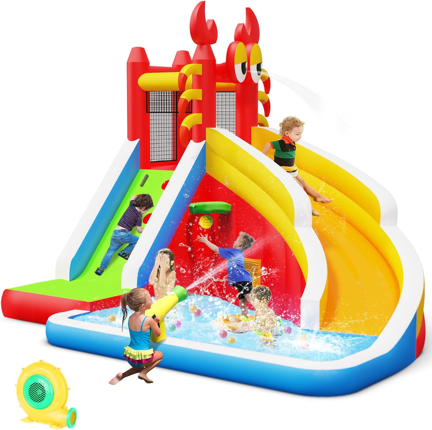 Kids Outdoor Climbing - Grande Casa Inflável com Escorregador de