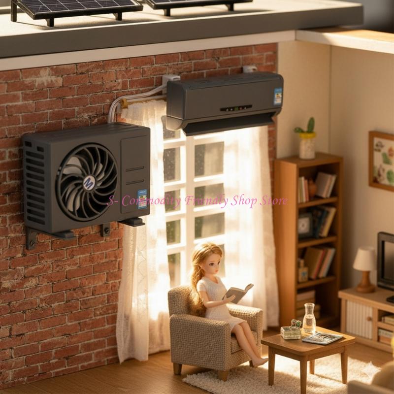 Kids Outdoor Doll House - Mini Ar Condicionado Solar Interativo, Modelo