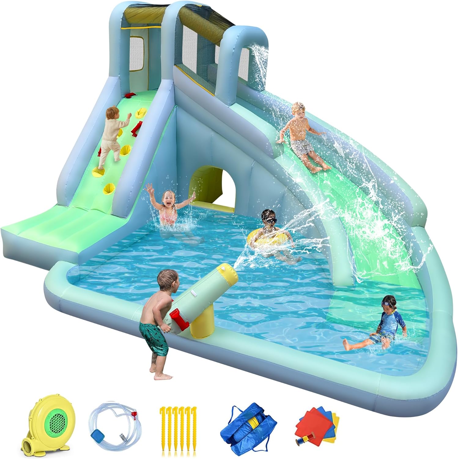 Parque Aquático Inflável 6 em  - Kids Outdoor Climbing avaliação e preço