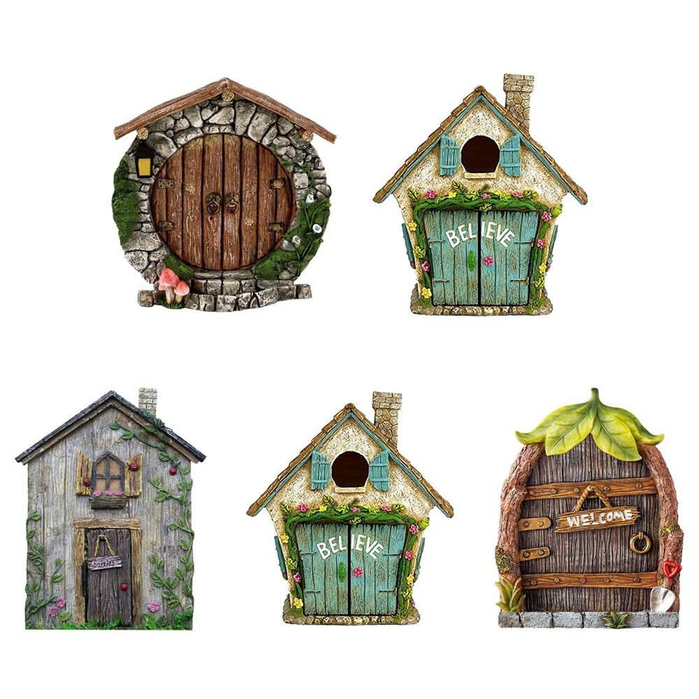 Figurinhas de madeira porta mi - Kids Outdoor Fairy Garden avaliação e preço
