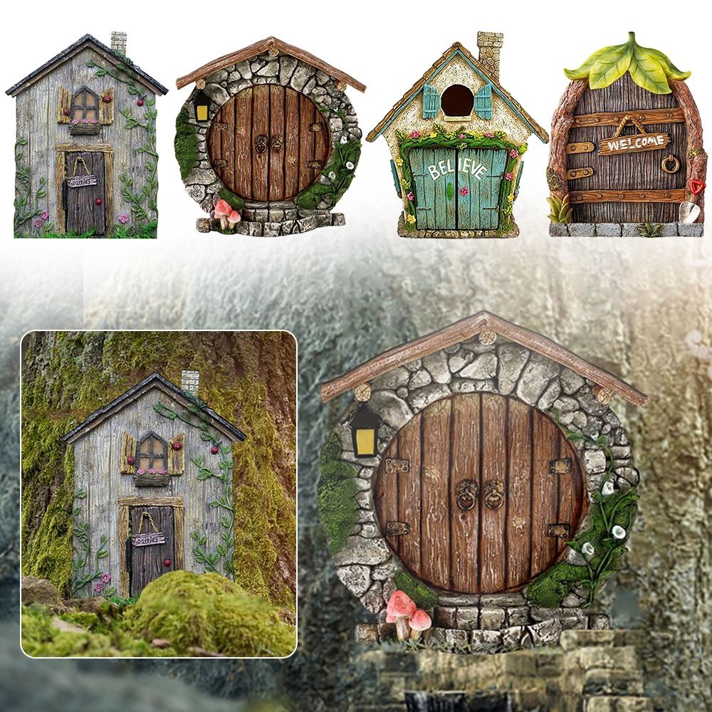 Figurinhas de madeira porta mi - Kids Outdoor Fairy Garden avaliação e preço
