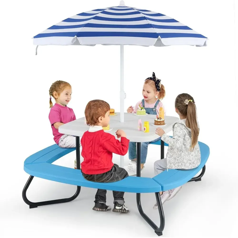 Mesa de Piquenique para 8 Cria - Kids Outdoor Bench Table avaliação e preço
