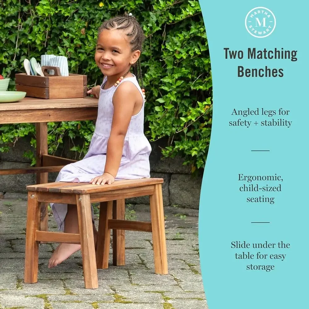 Conjunto de Mesa, Bancos e Gua - Kids Outdoor Bench Table avaliação e preço