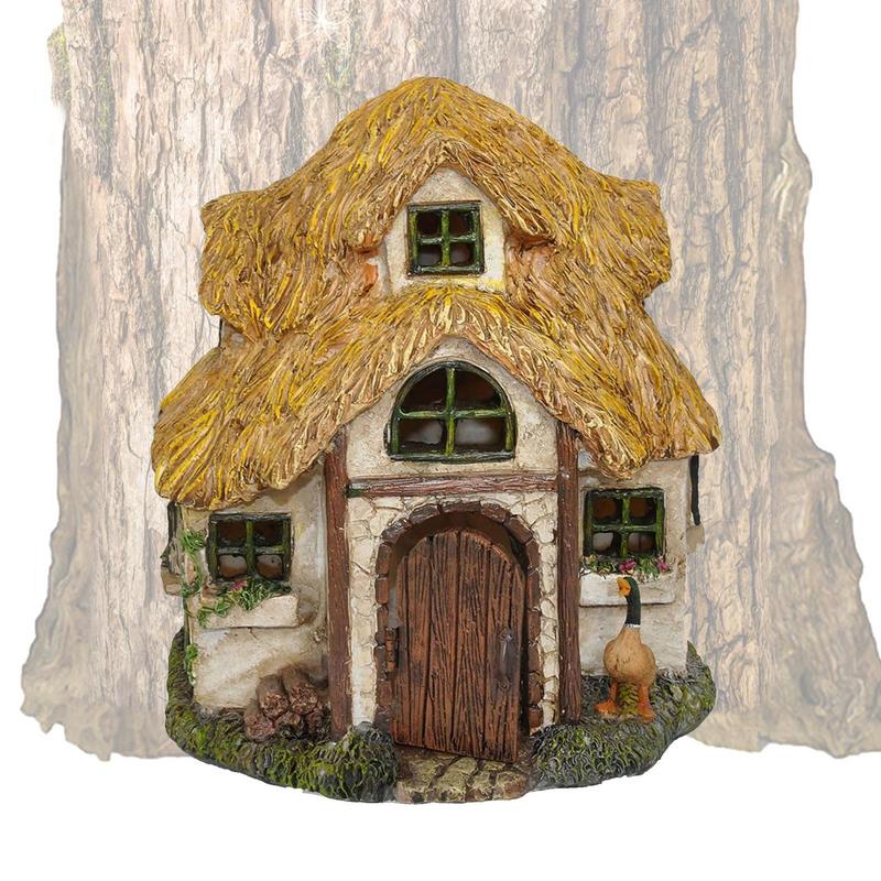 Fairy Garden House Wooden Tree - Kids Outdoor Fairy Garden avaliação e preço