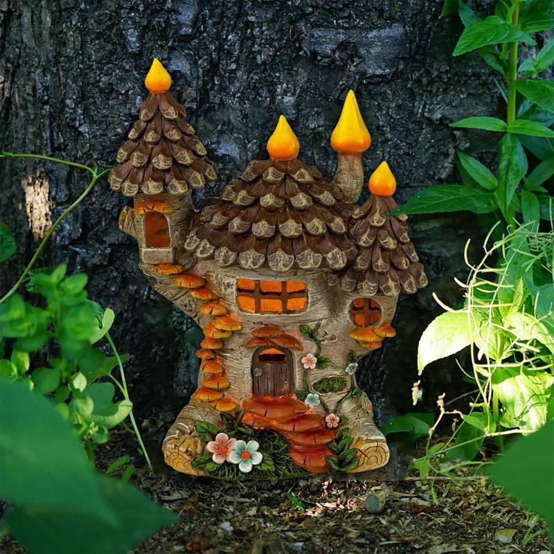 Fairy Garden House Wooden Tree - Kids Outdoor Fairy Garden avaliação e preço