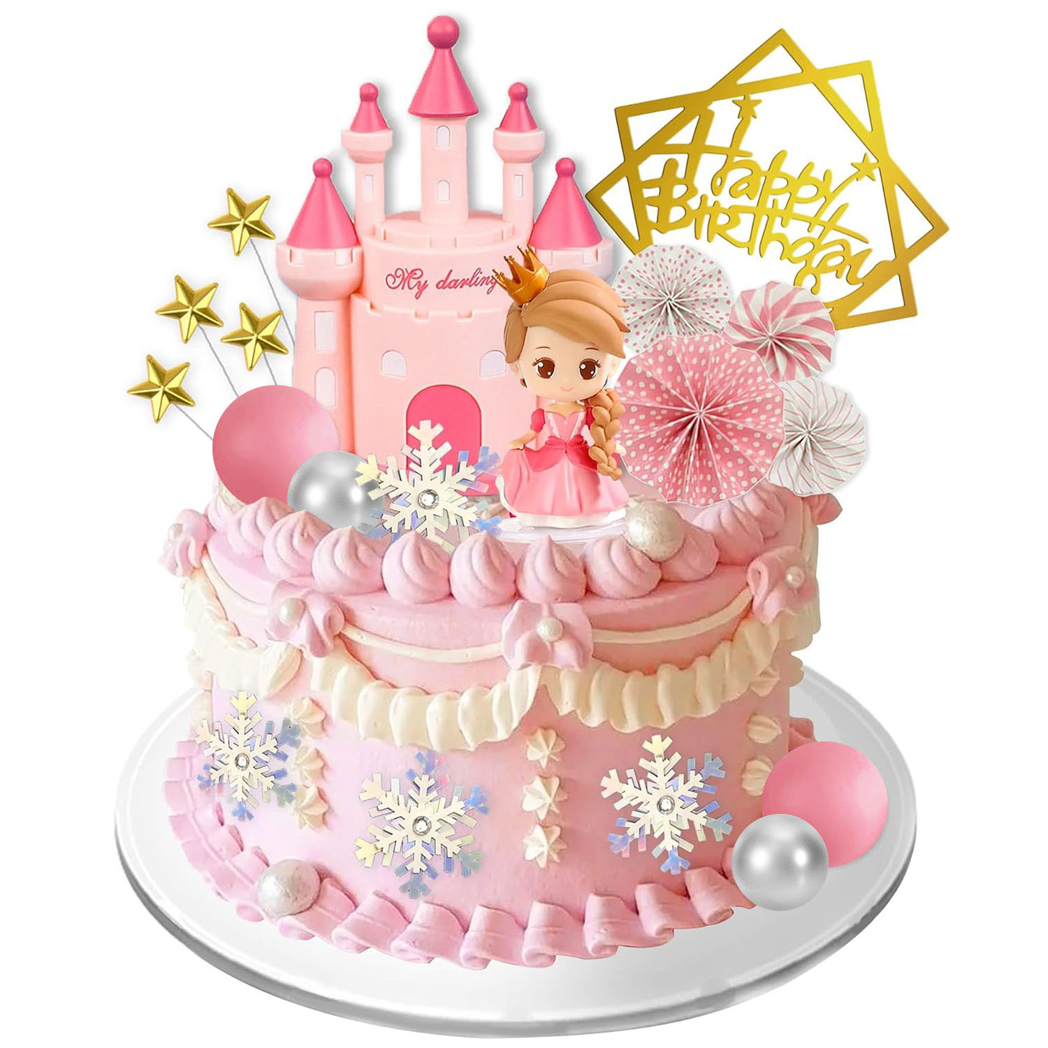 Princesa bolo topper castelo d - Kids Outdoor Merry Go Round avaliação e preço