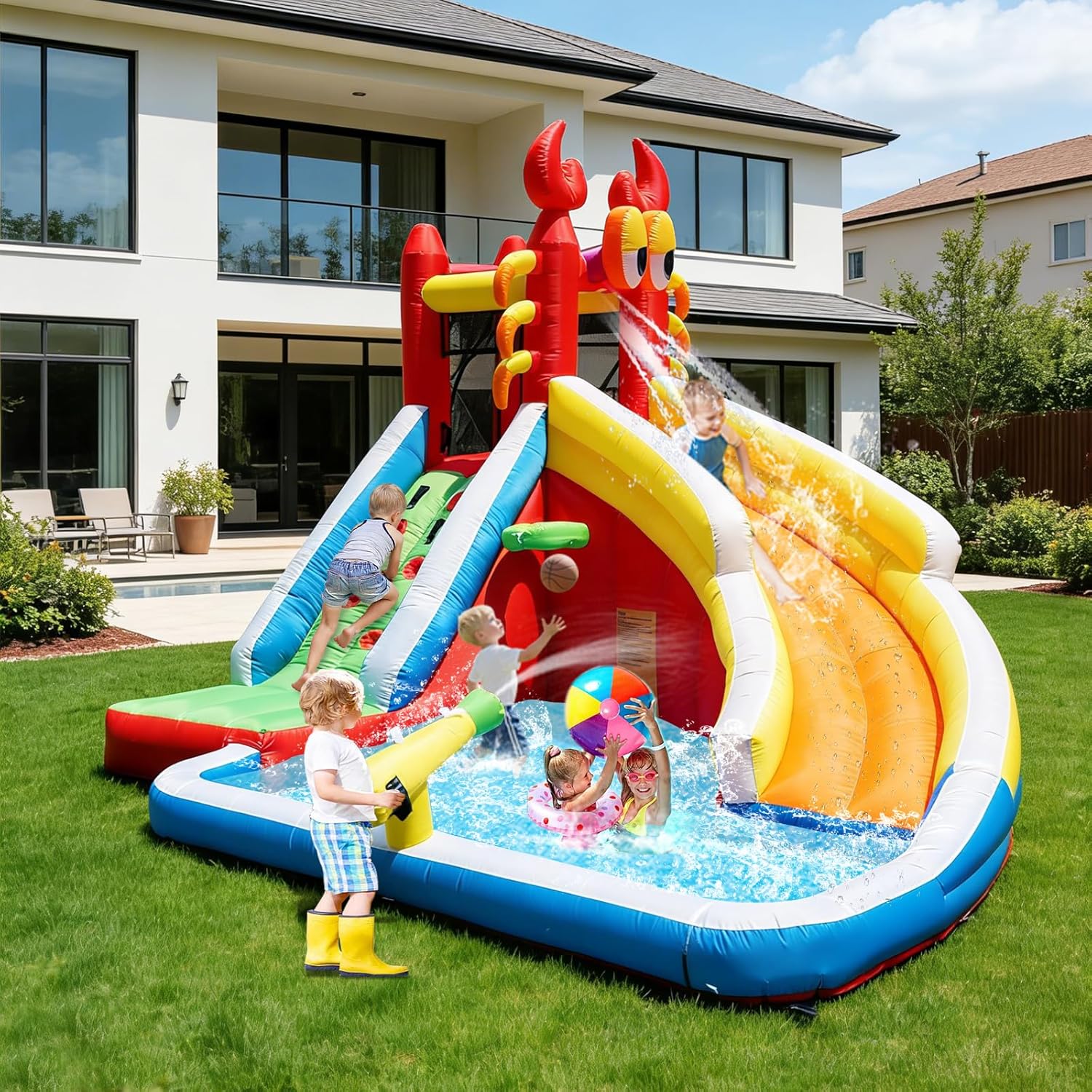 Grande Casa Inflável com Escor - Kids Outdoor Climbing avaliação e preço
