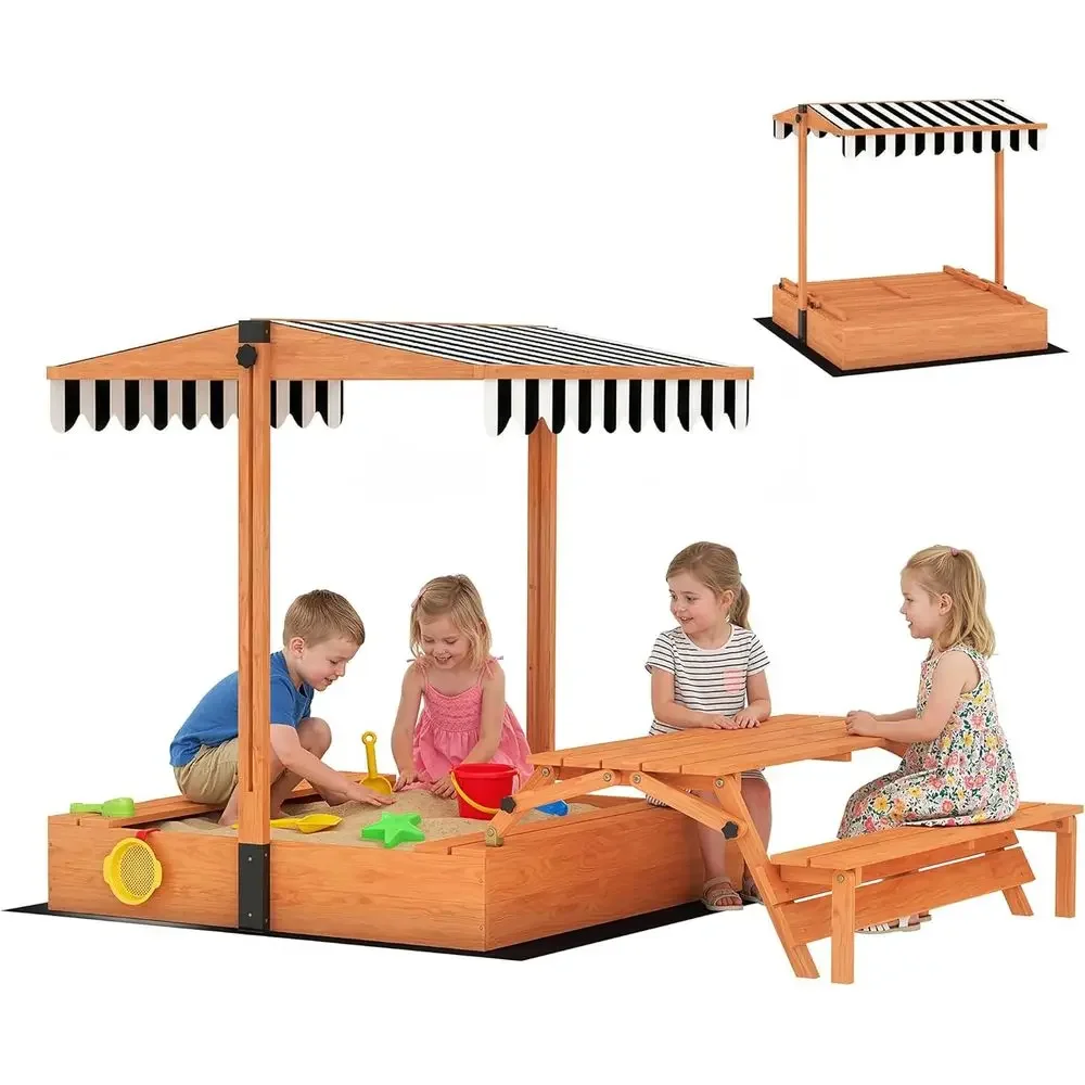 Caixa de Areia Infantil Qaba c - Kids Outdoor Bench Table avaliação e preço